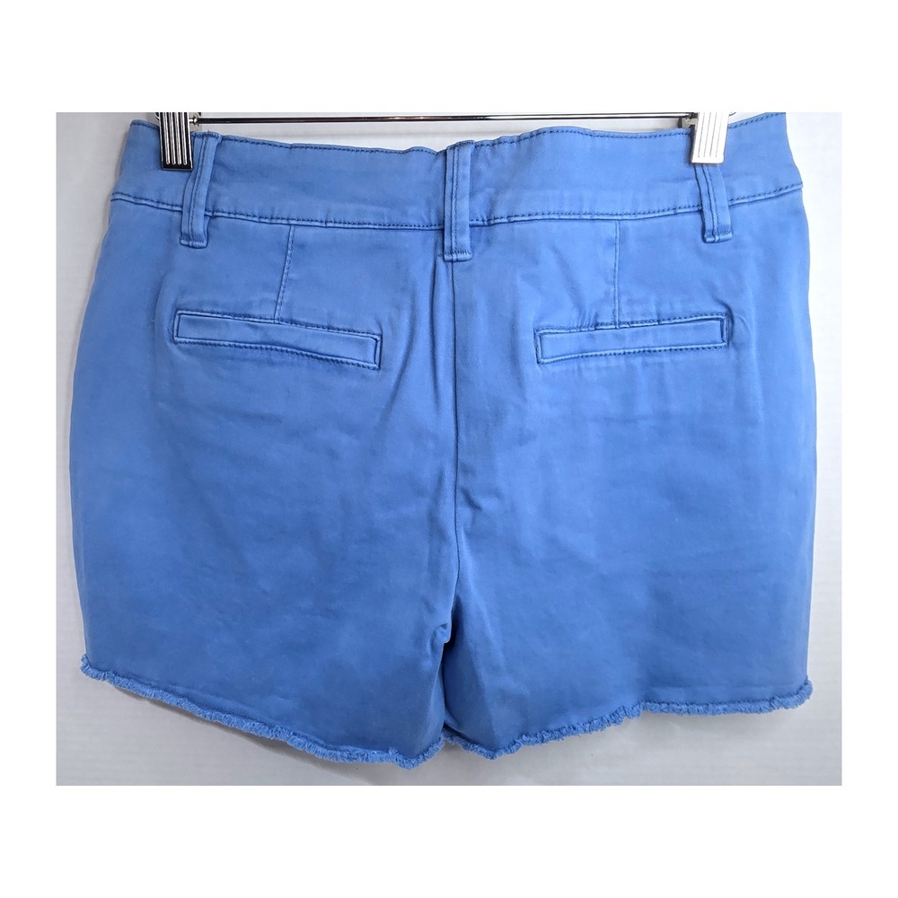Land 'n Sea Washed Blue Chino Twill Shorts Frayed Hem Size 2 3.5" - Picture 3 of 7
